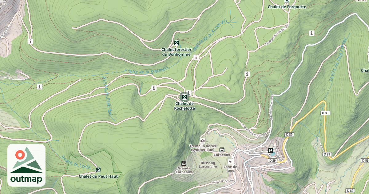 Map of Chalet de Rochelotte