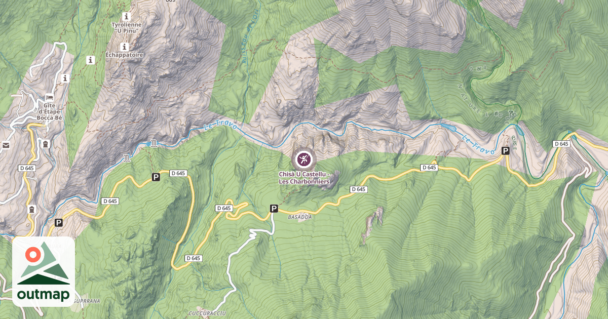 Map of Chisà U Castellu - Les Charbonniers