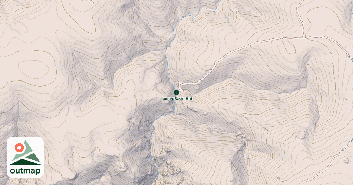 Map of Lauder Basin Hut