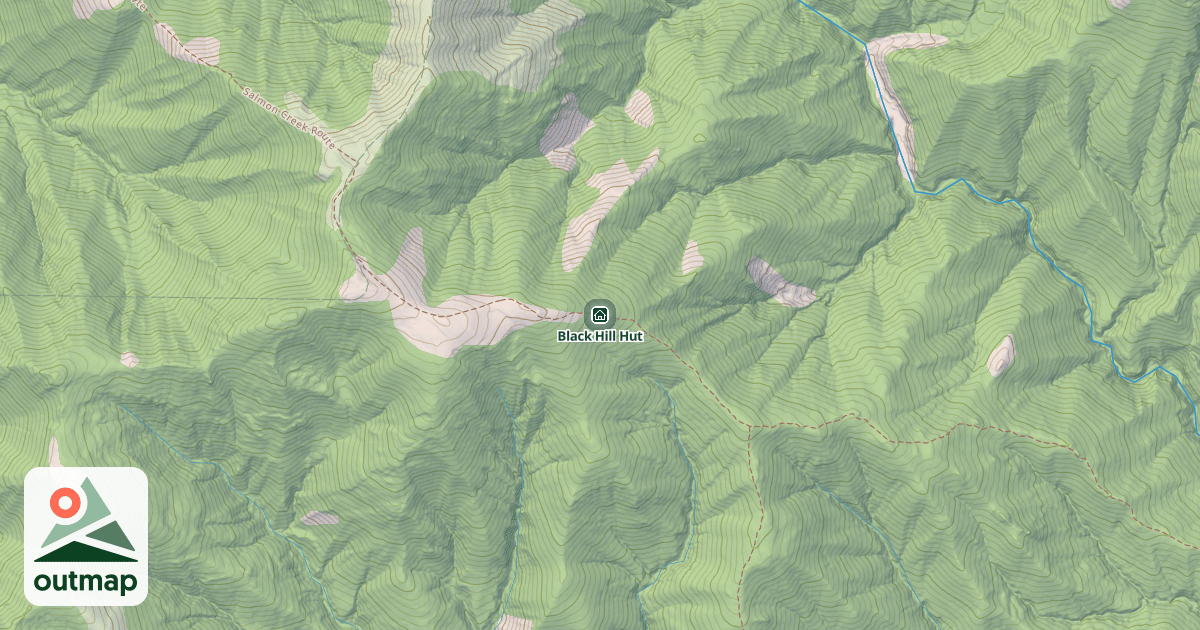 Map of Black Hill Hut