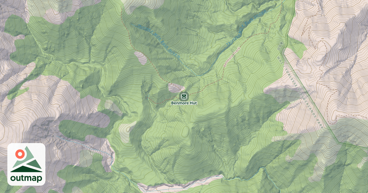 Map of Benmore Hut