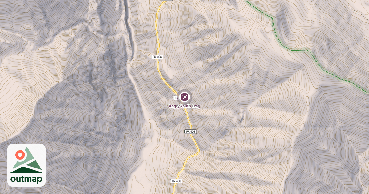 Map of Angry Youth Crag