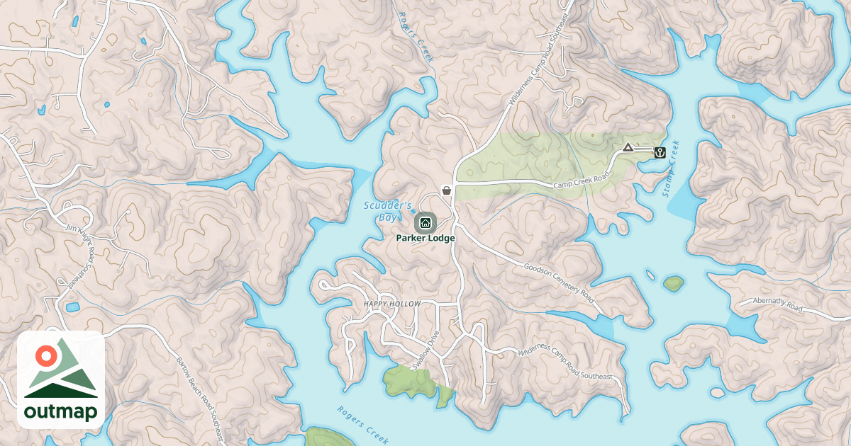 Map of Parker Lodge