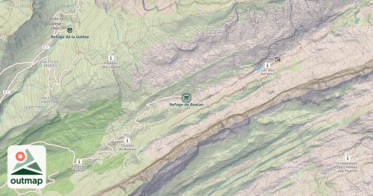 Map of Refuge de Bostan