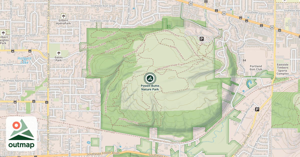 Map of Powell Butte Nature Park
