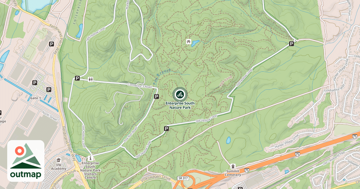 Map of Enterprise South Nature Park