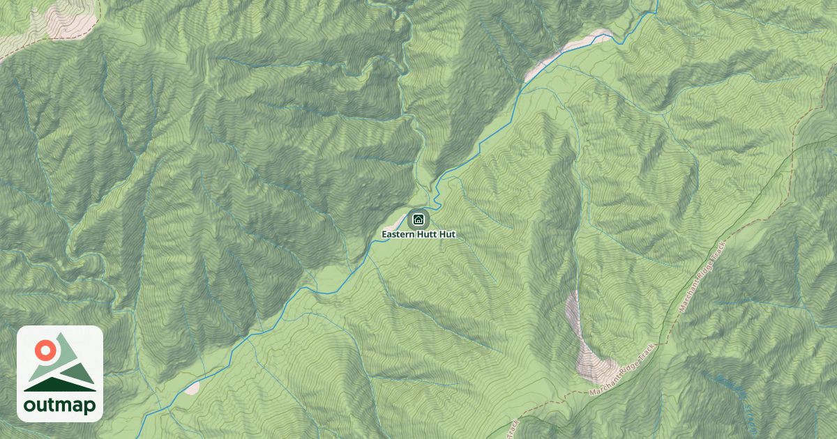 Map of Eastern Hutt Hut