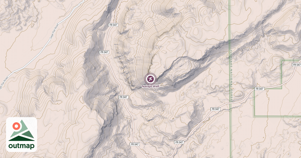 Map of Navajo Wall