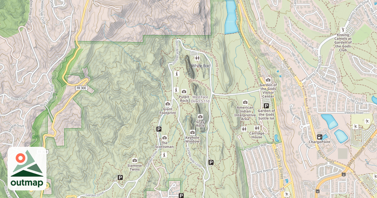 Map of West Face Direct
