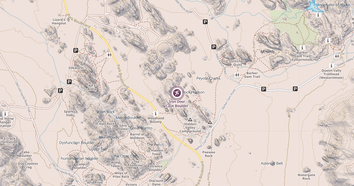Map preview of Iron Door Cave Boulder