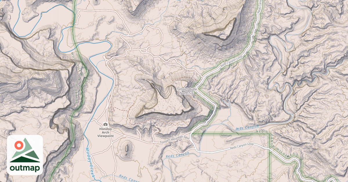 Map of Tomsich Butte North