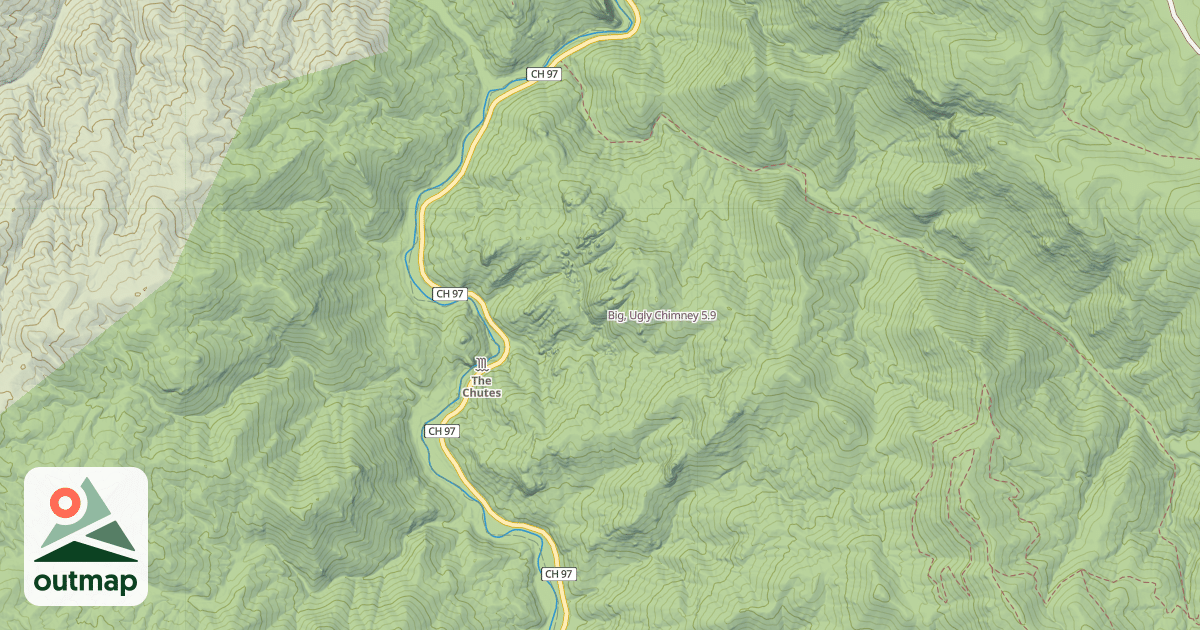 Map of Big, Ugly Chimney