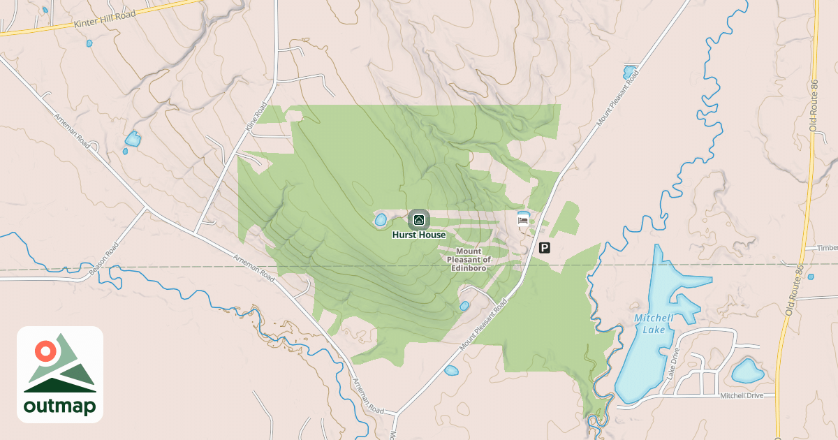 Map of Hurst House in Erie