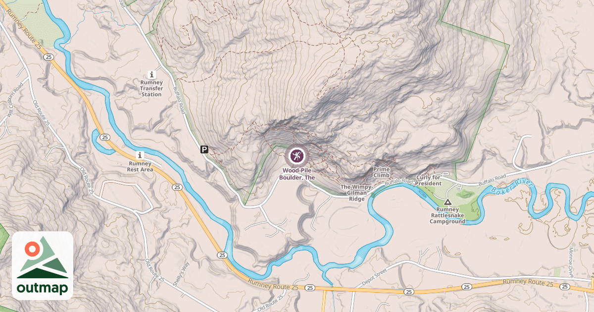 Map of Wood-Pile Boulder, The