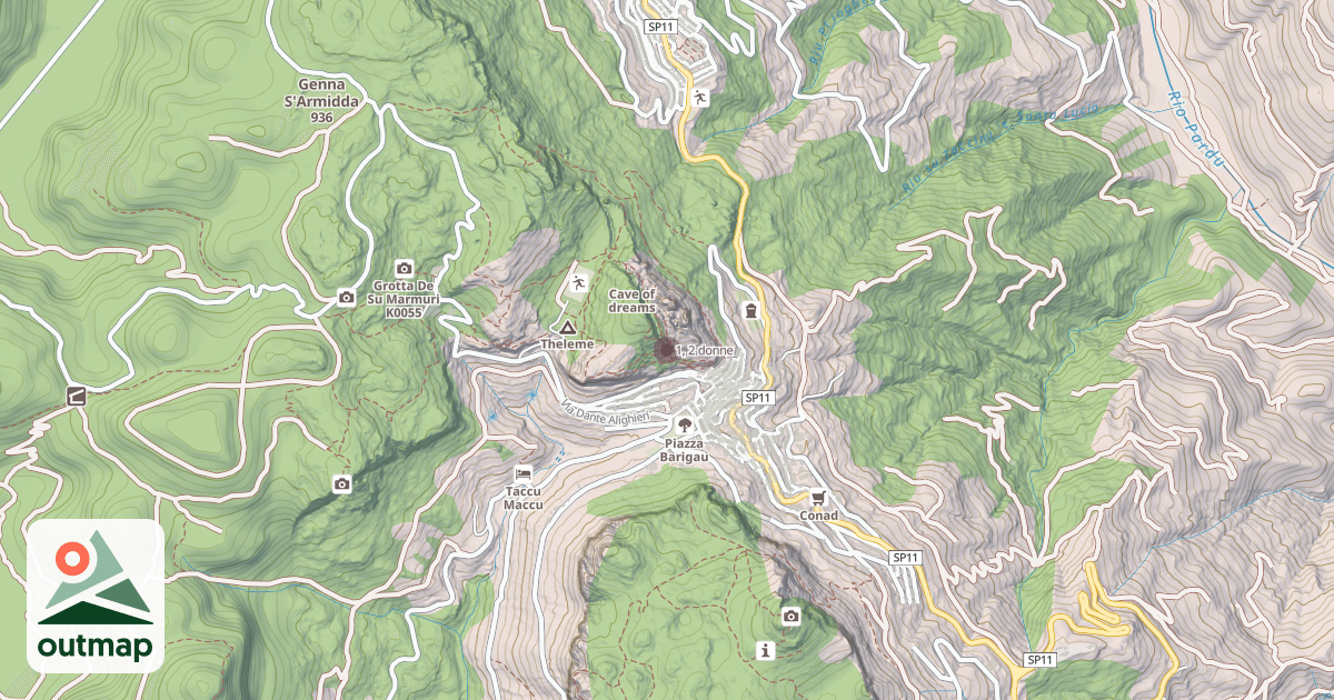 Map of 1, 2 donne