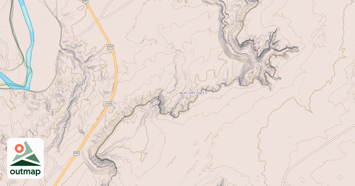 Map of Bluff Cliffs One