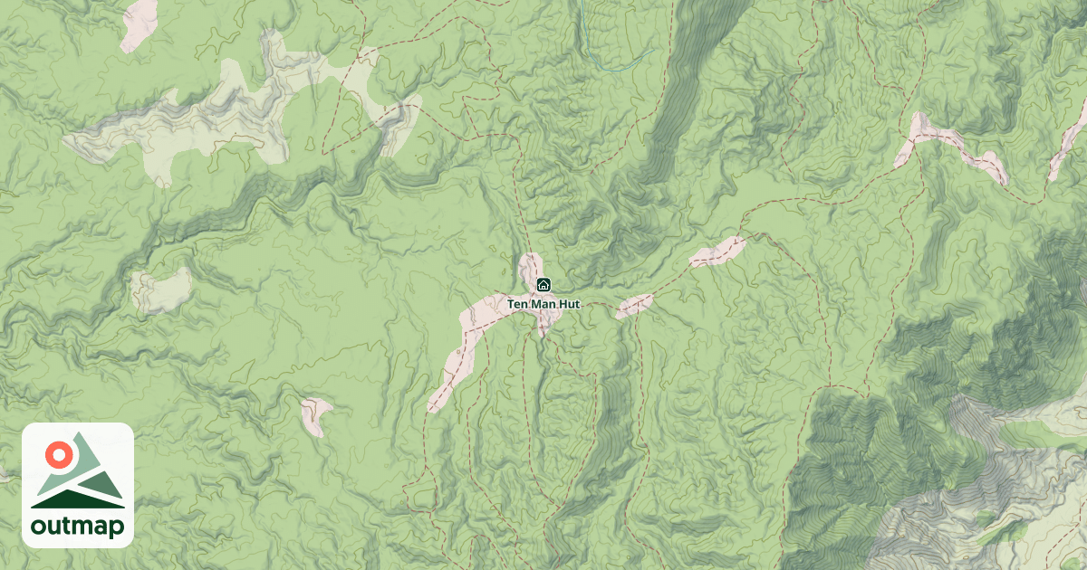 Map of Ten Man Hut
