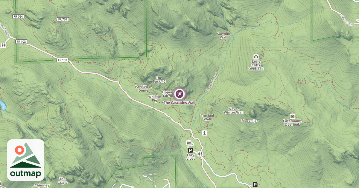Map of The Cascades Wall