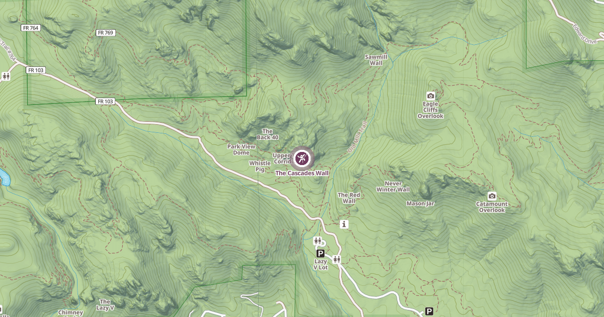 Map preview of The Cascades Wall