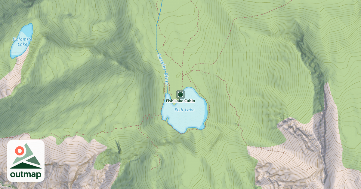 Map of Fish Lake Cabin
