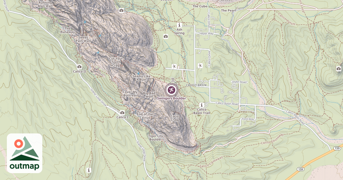 Map of Swingers Boulder