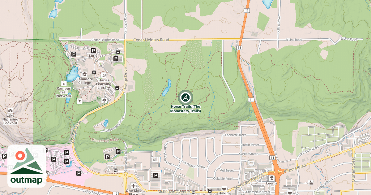 Map of Horse Trails (The Monastery Trails)