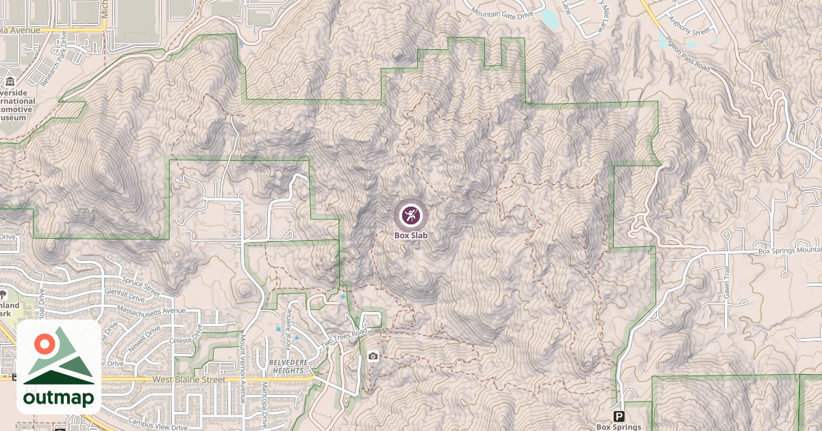Map of Box Slab