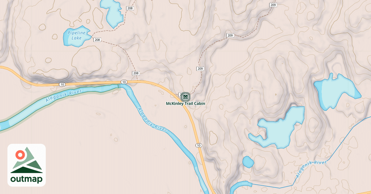 Map of McKinley Trail Cabin