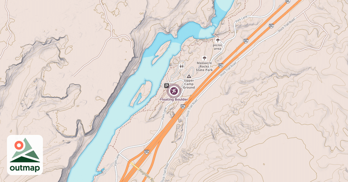Map of Floating Boulder