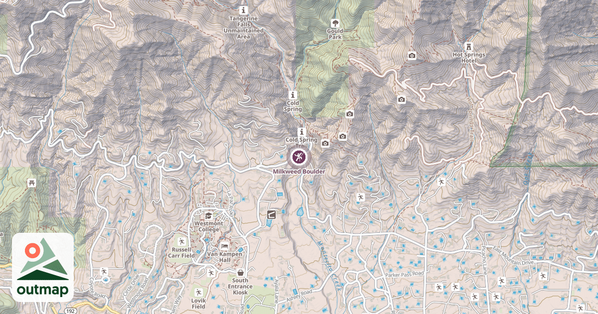 Map of Milkweed Boulder