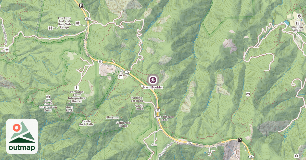 Map of Hash Boulder