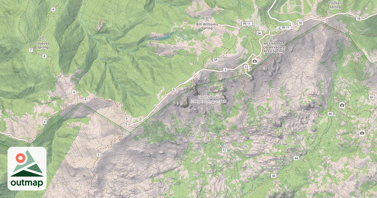 Map of Davin's Route (Teegerstrong)