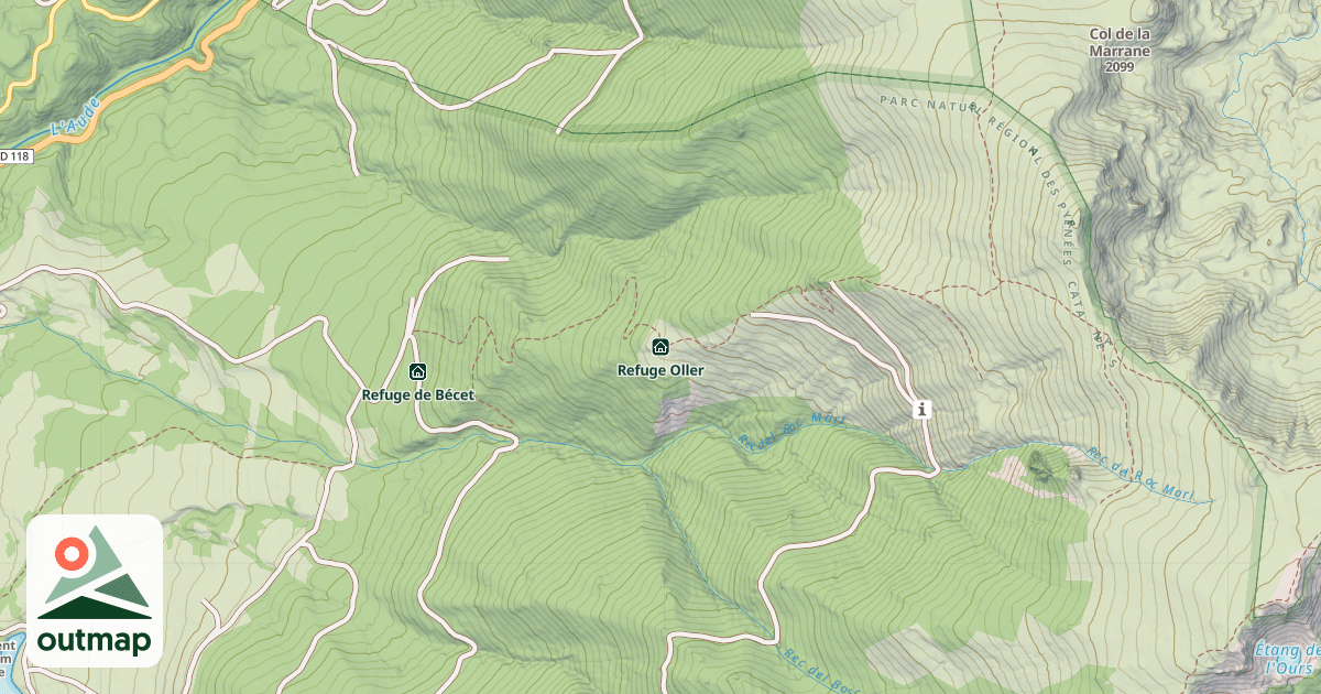 Map of Refuge Oller