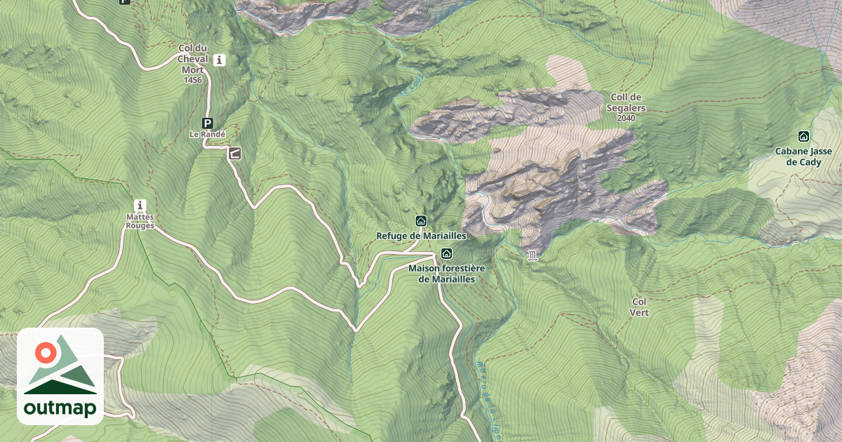 Map of Refuge de Mariailles