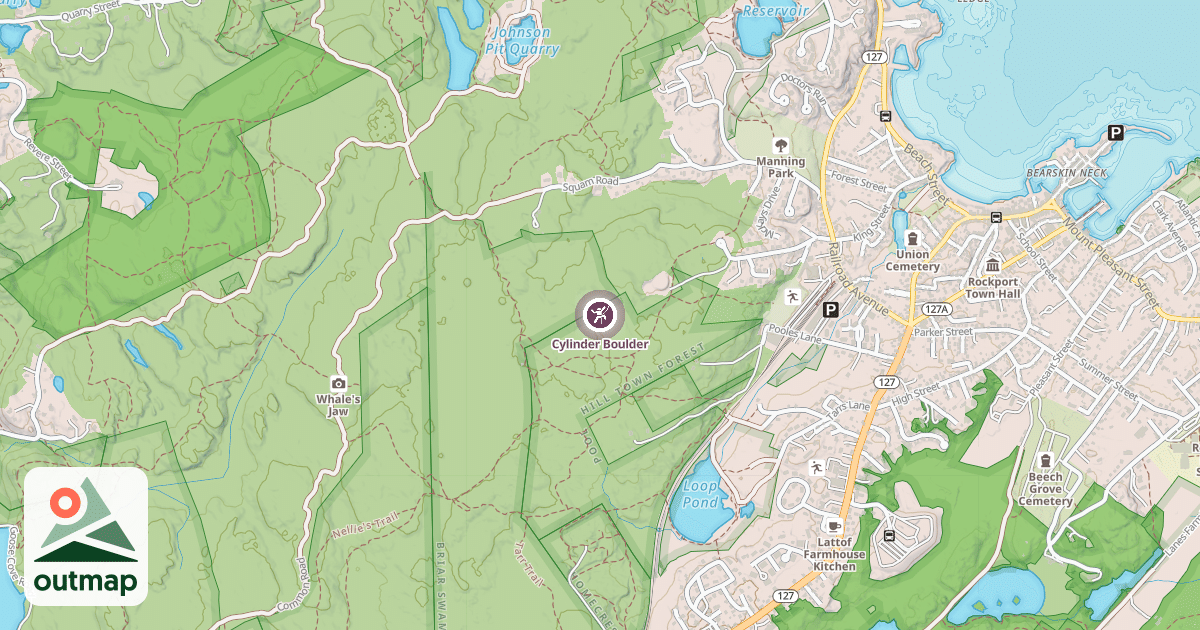 Map of Cylinder Boulder