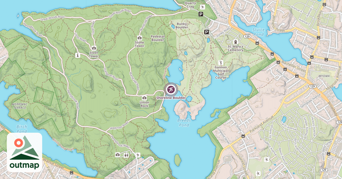 Map of Shoreline Boulder