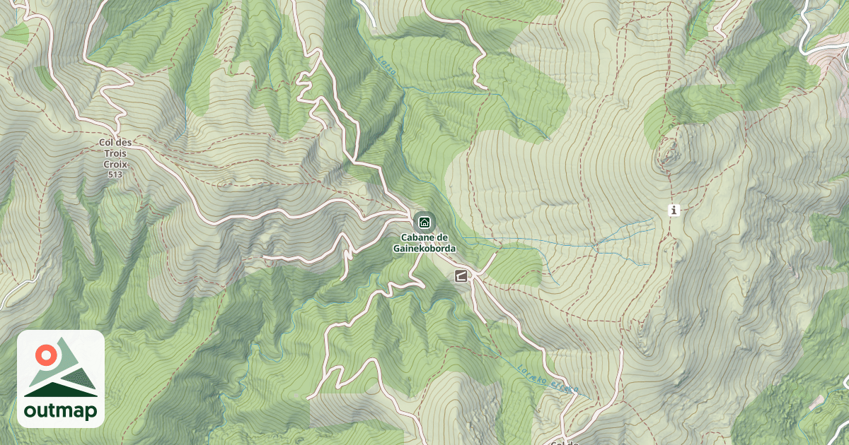 Map of Cabane de Gainekoborda
