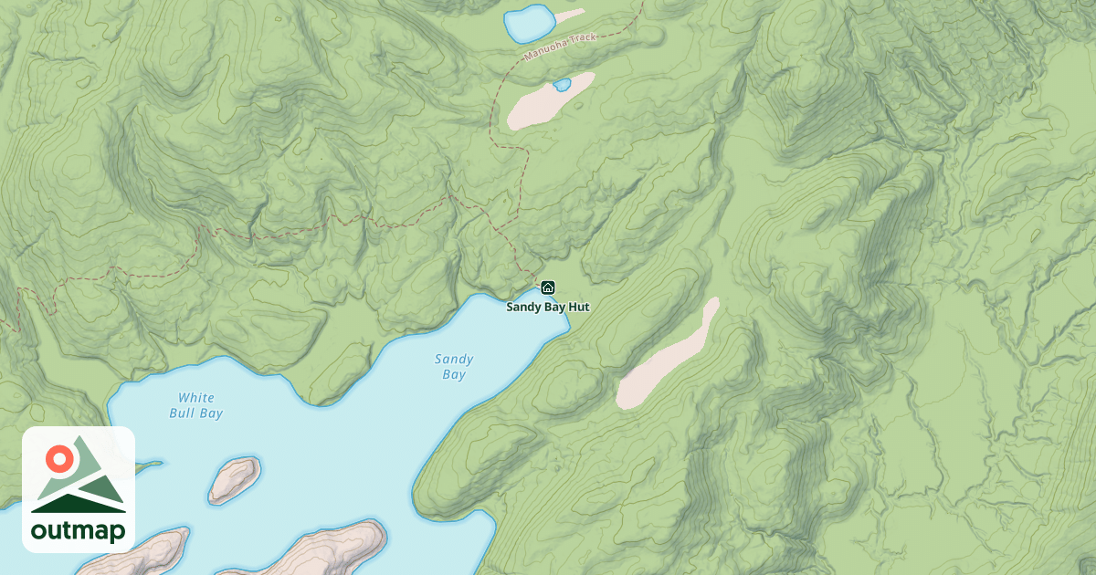 Map of Sandy Bay Hut