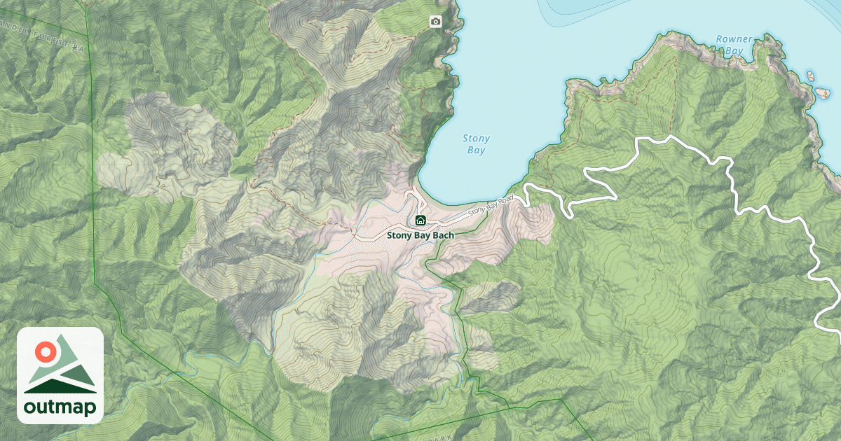 Map of Stony Bay Bach