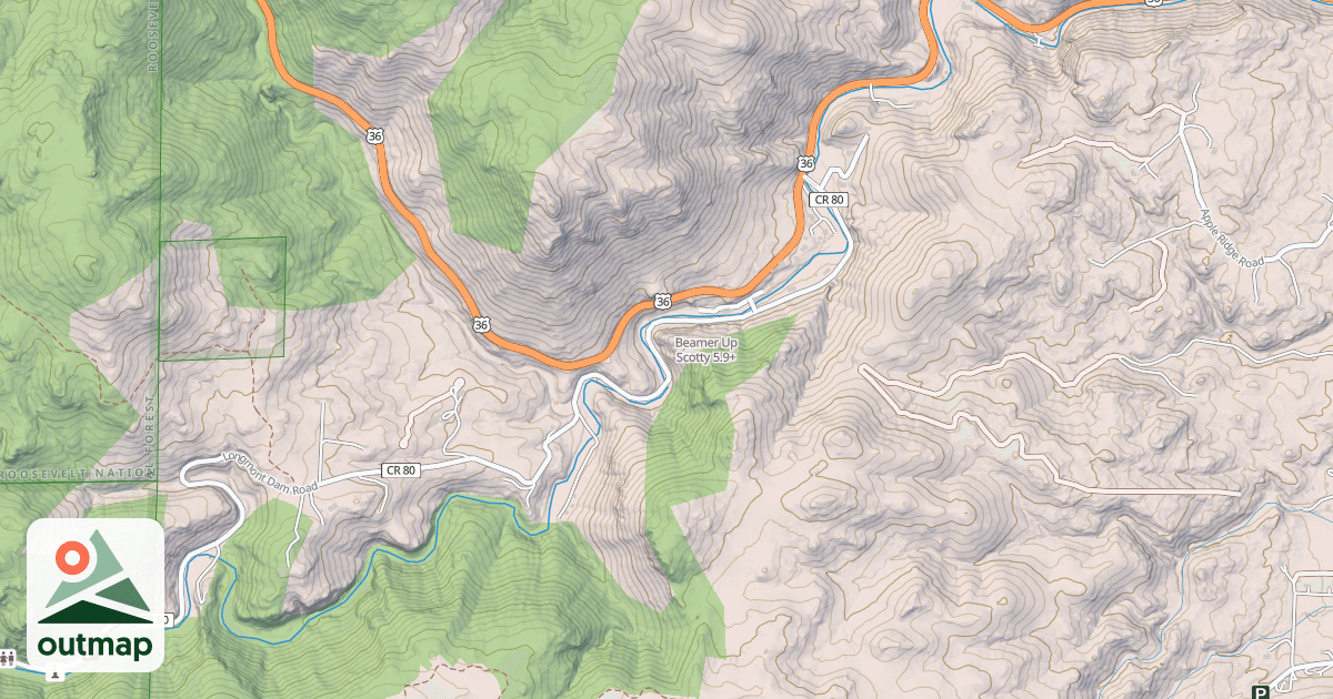 Map of Beamer Up Scotty
