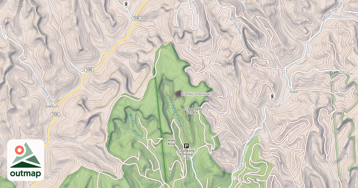 Map of Brambly Downslide
