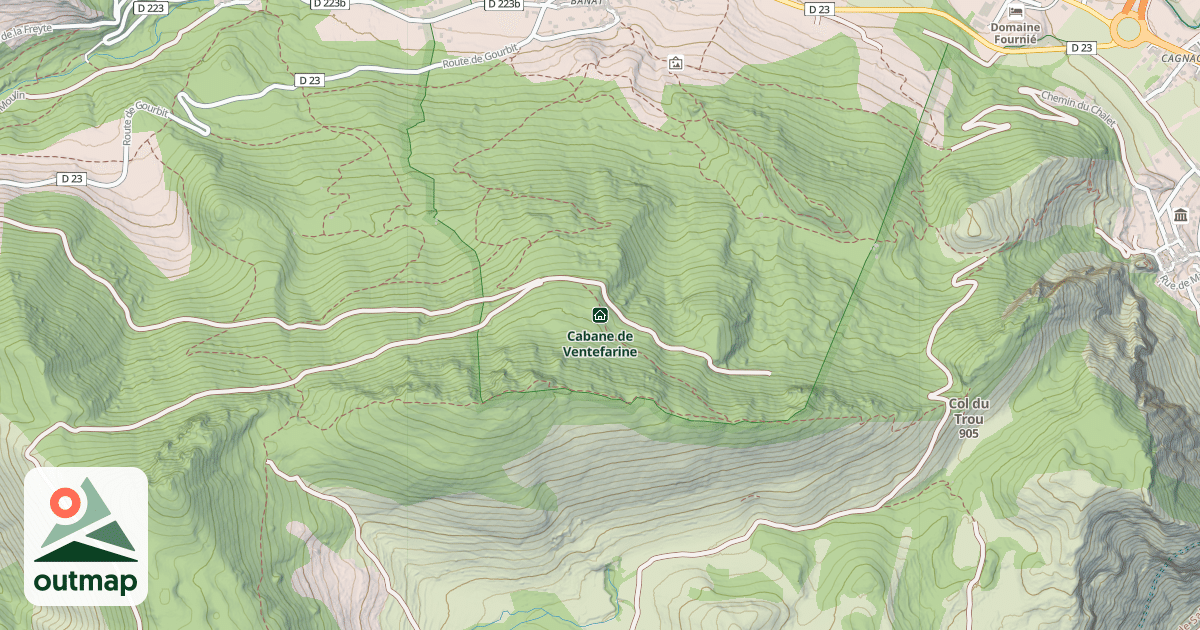 Map of Cabane de Ventefarine