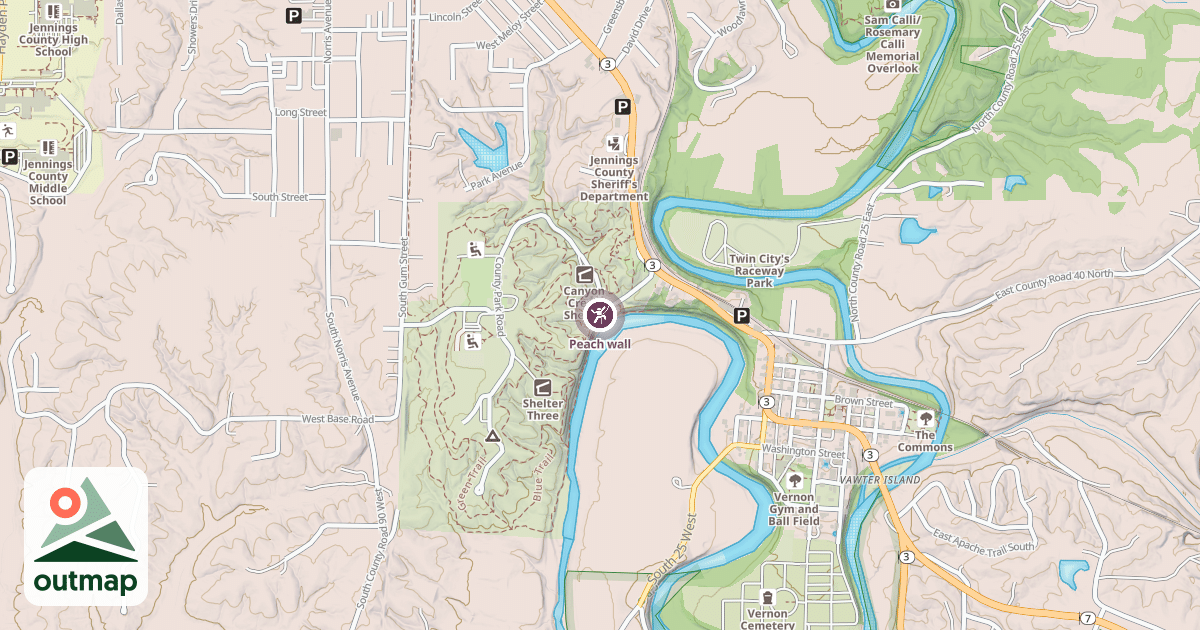 Map of Peach wall