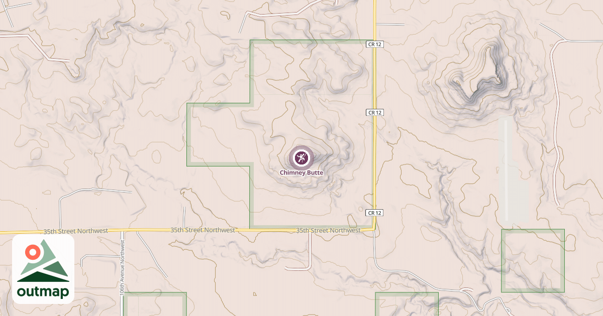 Map of Chimney Butte