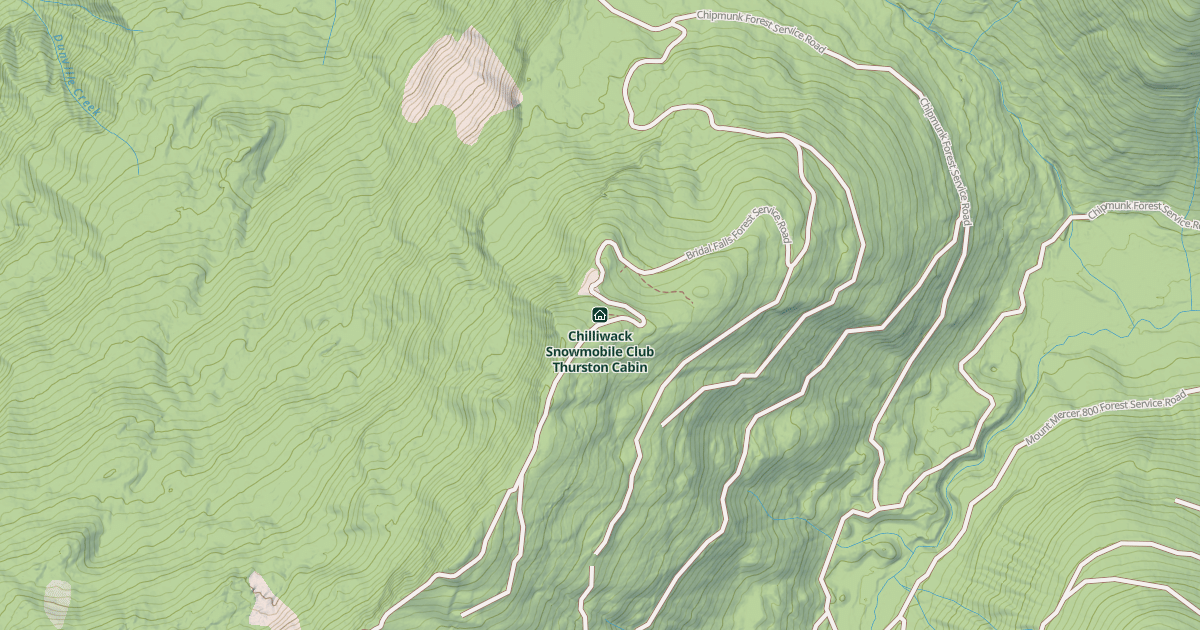 Map preview of Chilliwack Snowmobile Club Thurston Cabin