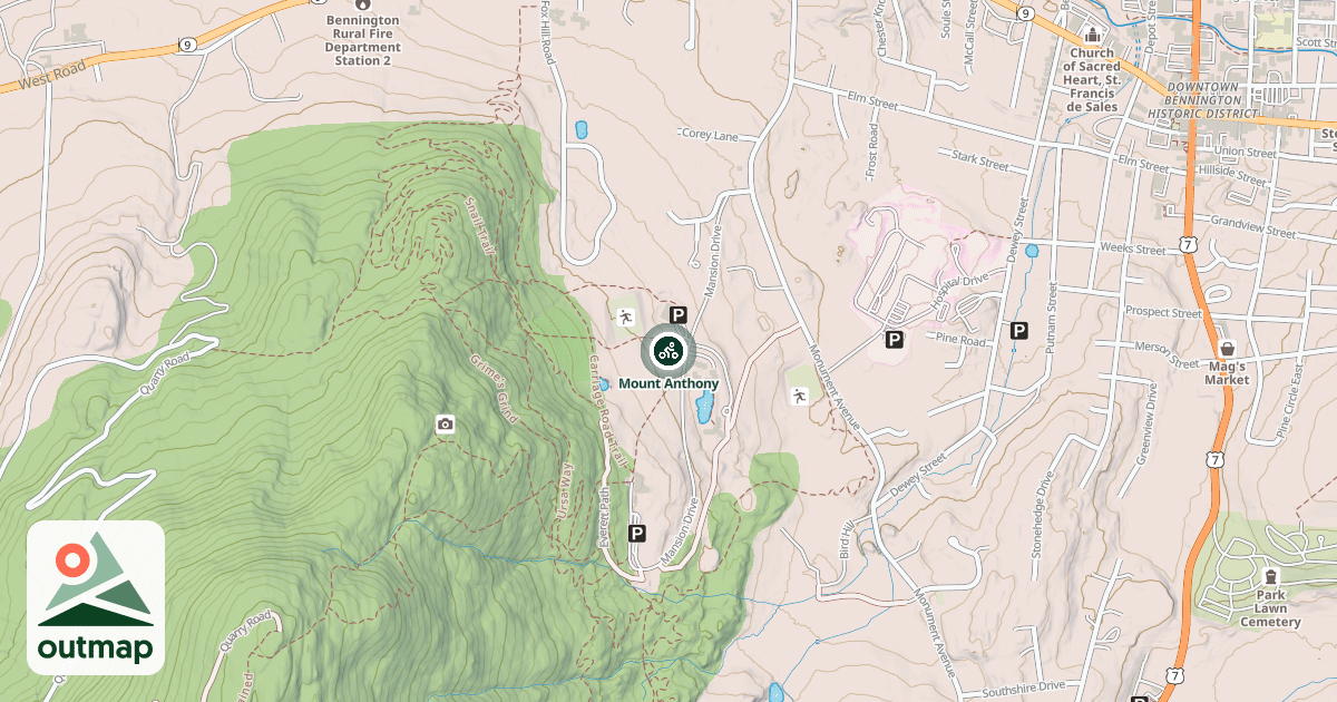 Map of Mount Anthony