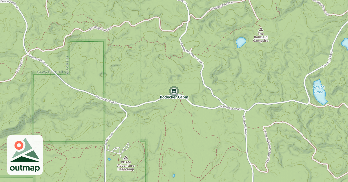 Map of Bodecker Cabin