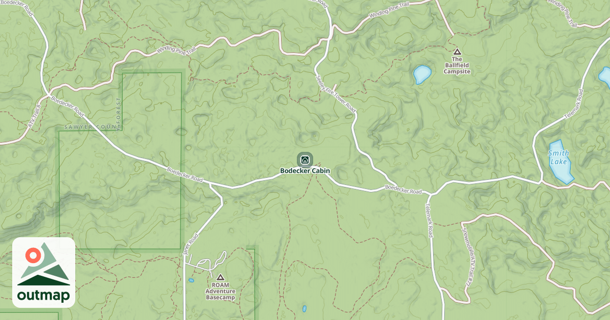 Map of Bodecker Cabin