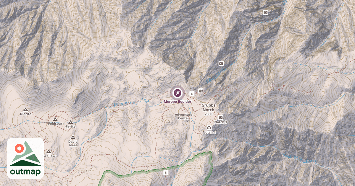 Map of Merope Boulder