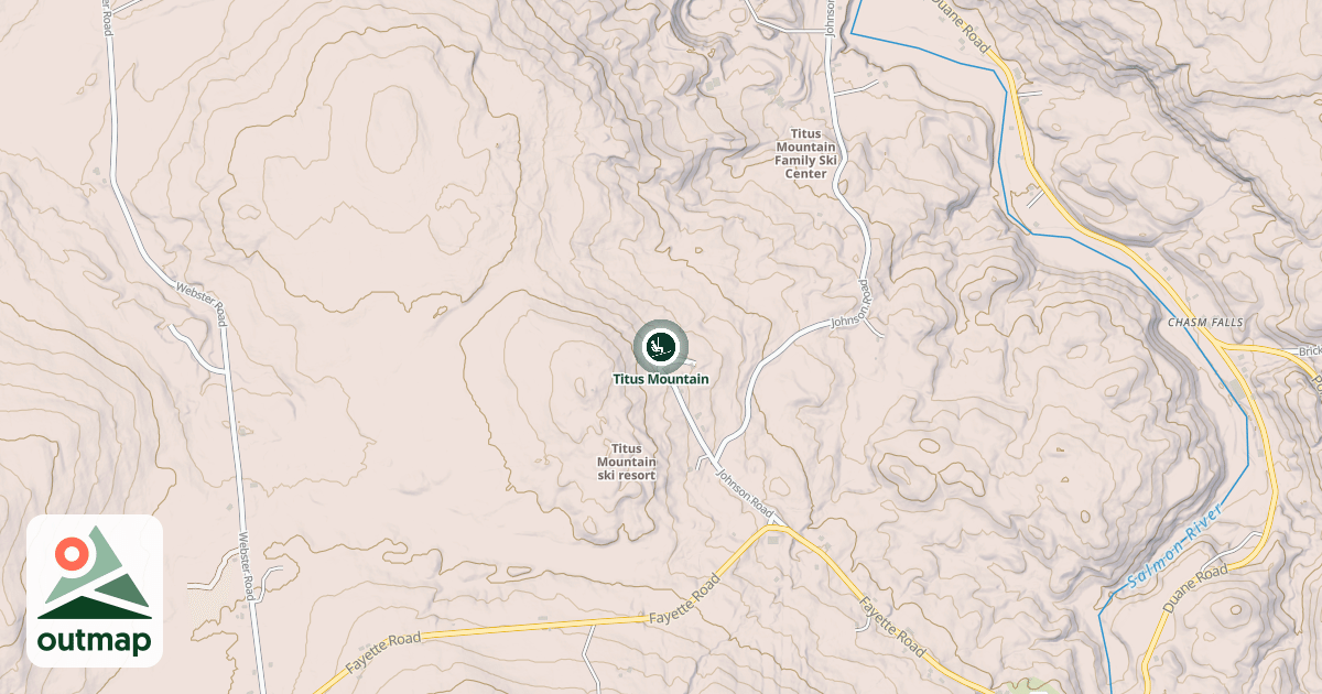 Map of Titus Mountain